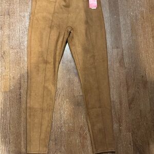 Brown Suede Leggings